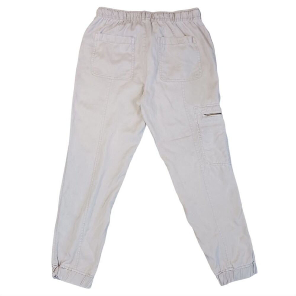 NICOLE MILLER Cargo Joggers Casual Pants 100% Lyocell Pockets Pull On Tan Size S - Picture 10 of 11